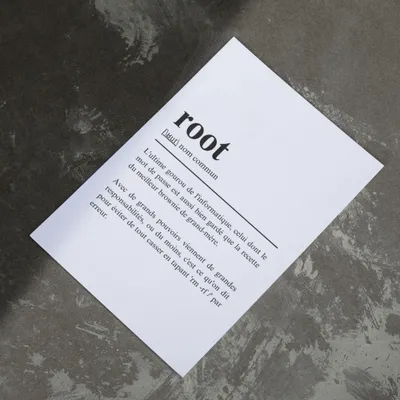 affiche root