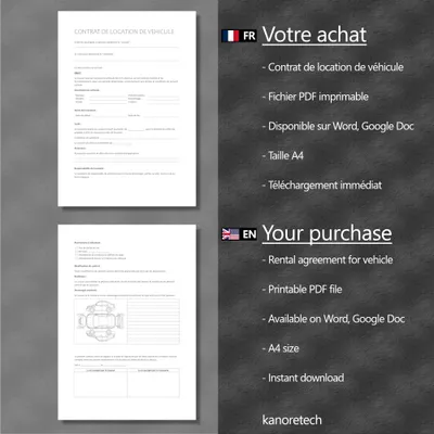 contrat location vehicule