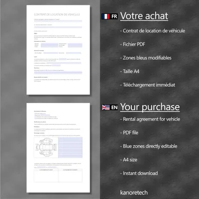 contrat location vehicule