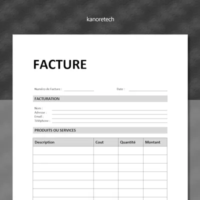 facture professionnelle