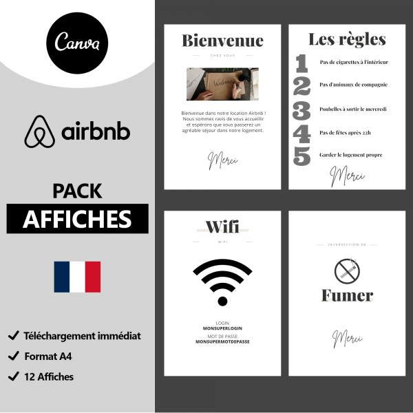 12 affiches airbnb